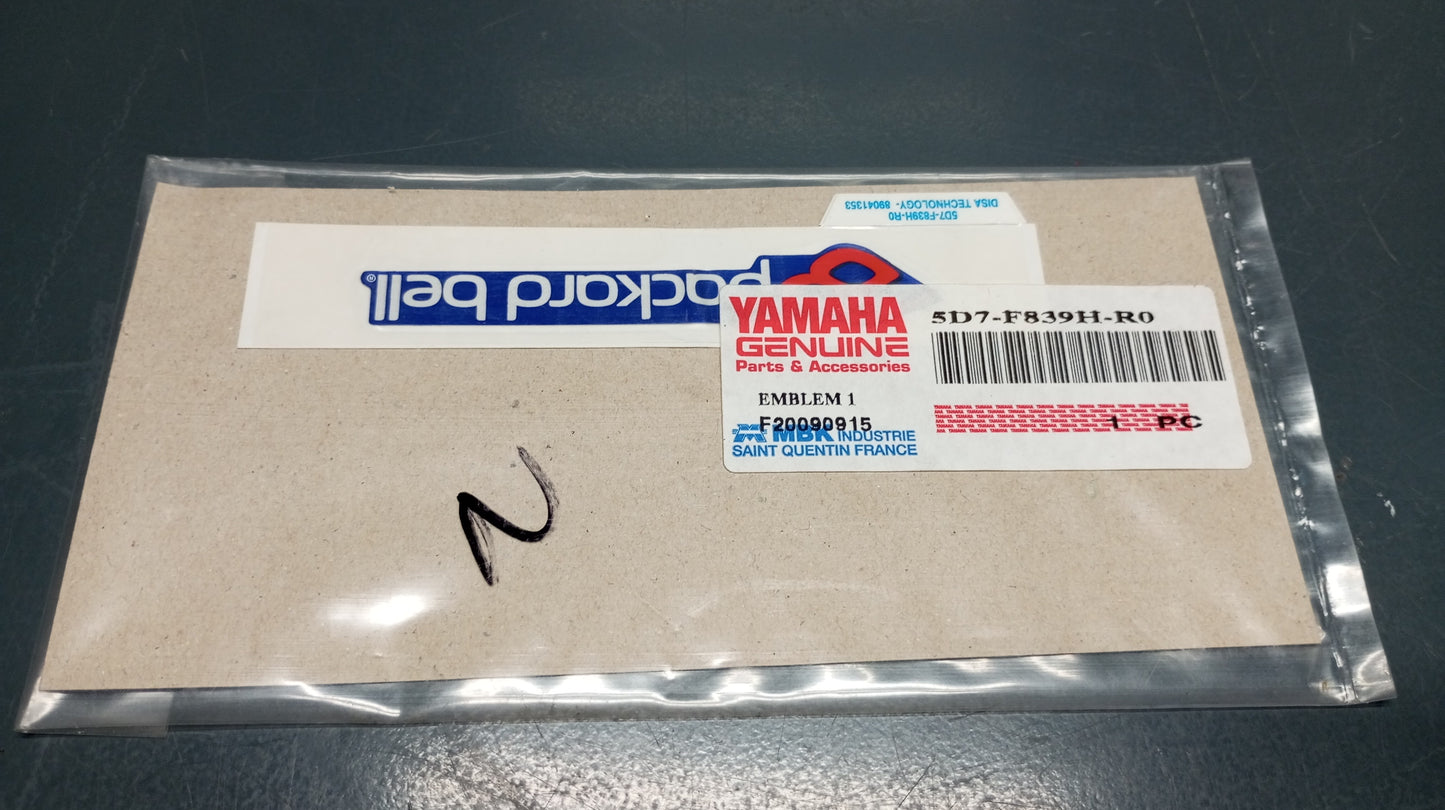 Yamaha genuine new yzf r125 2009 side cover emblem decal pn 5d7-f839h-r0