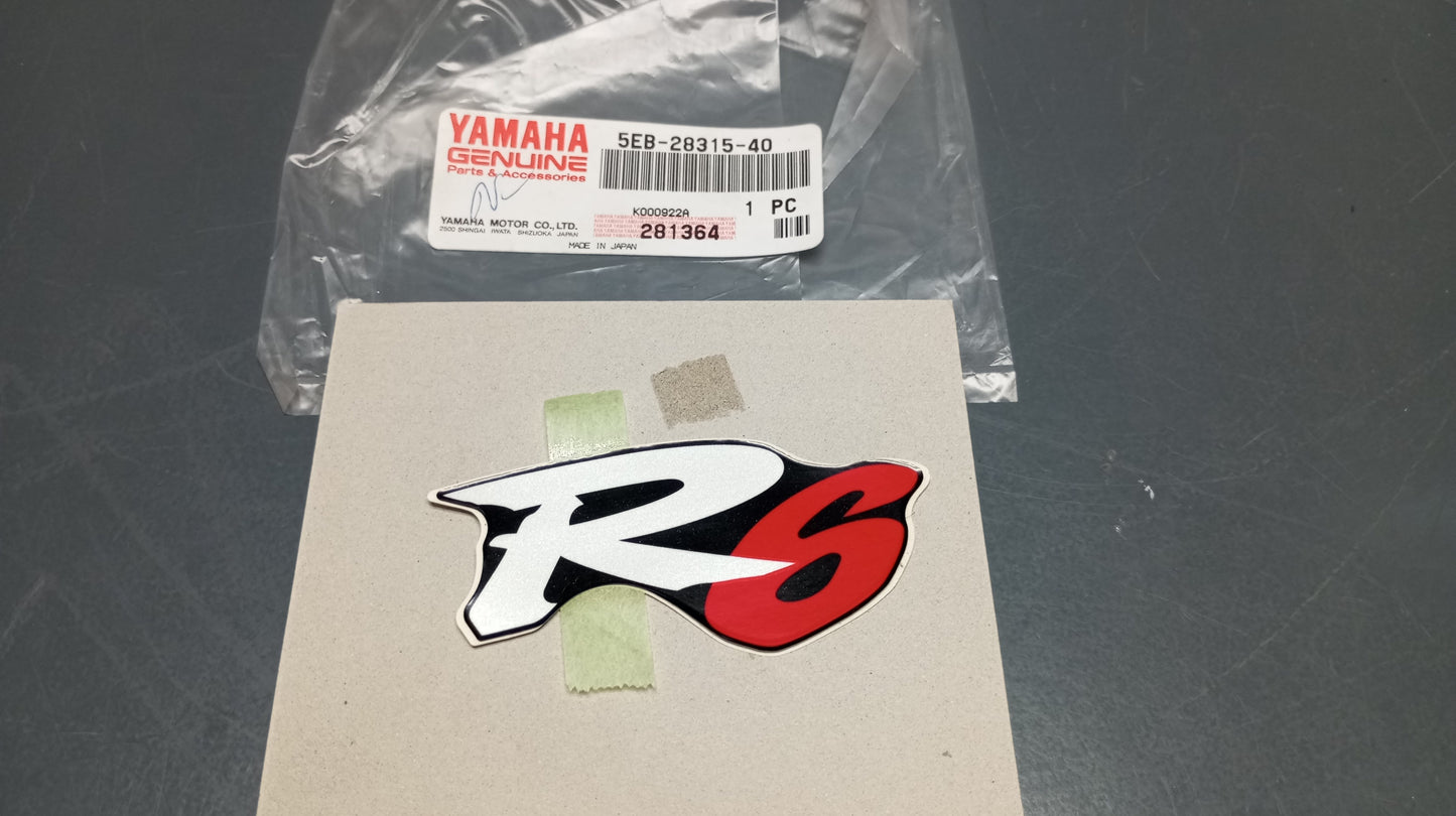 Yamaha genuine new yzf r6 2001 2002 emblem decal pn 5eb-28315-40