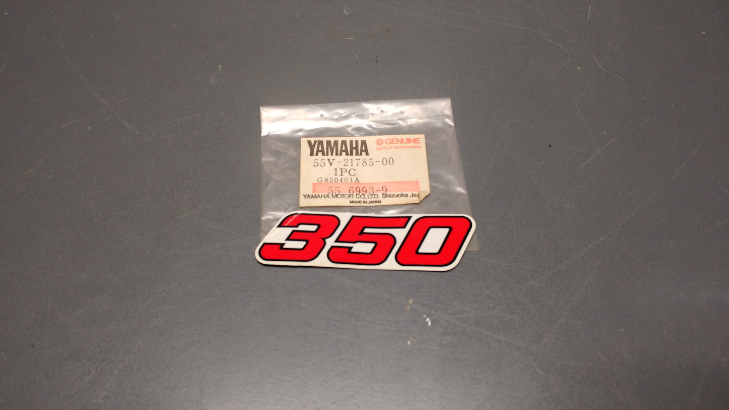 Yamaha genuine nos xt350 xt 350 1988 x1 side cover emblem pn 55v-21785-00
