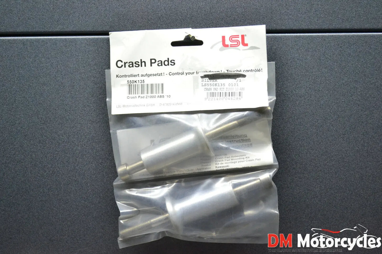 Lsl genuine crash protector mounting kit kawasaki z1000 2010 abs pn ls550k135