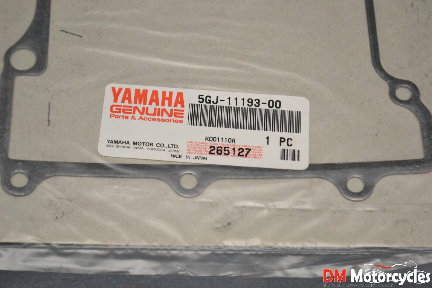 Yamaha genuine new t-max tmax 500 09 - 11 head cover gasket pn 5gj-11193-00
