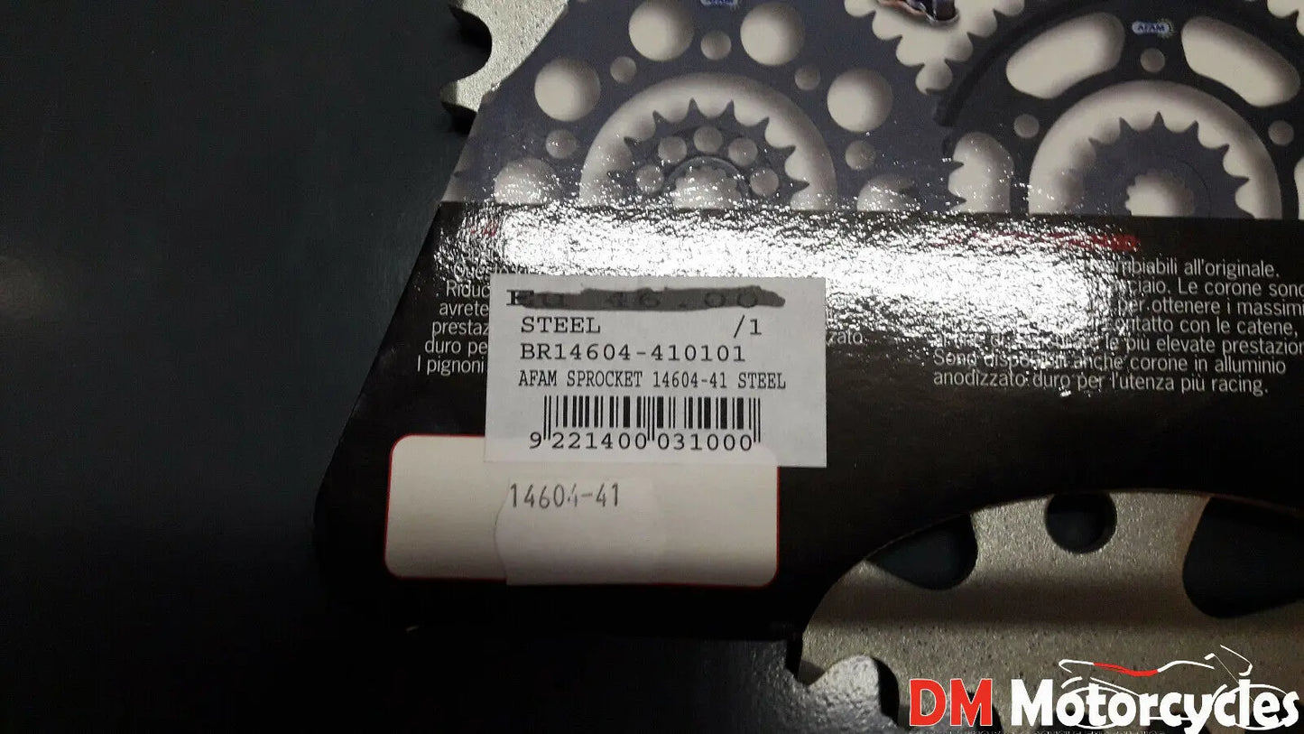 Afam Genuine new 41t 525 rear steel sprocket gsxr vstrom daytona klv pn 14604-41