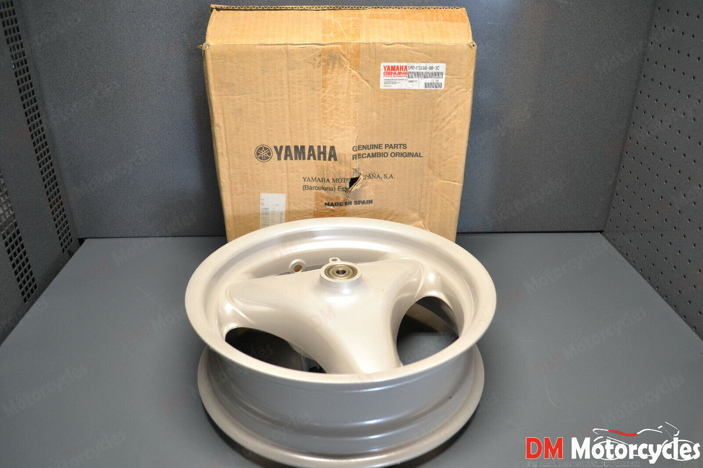 Yamaha genuine new yn50 yn 50 neos 98-01 front cast wheel rim pn 5ad-f5168-00-3c
