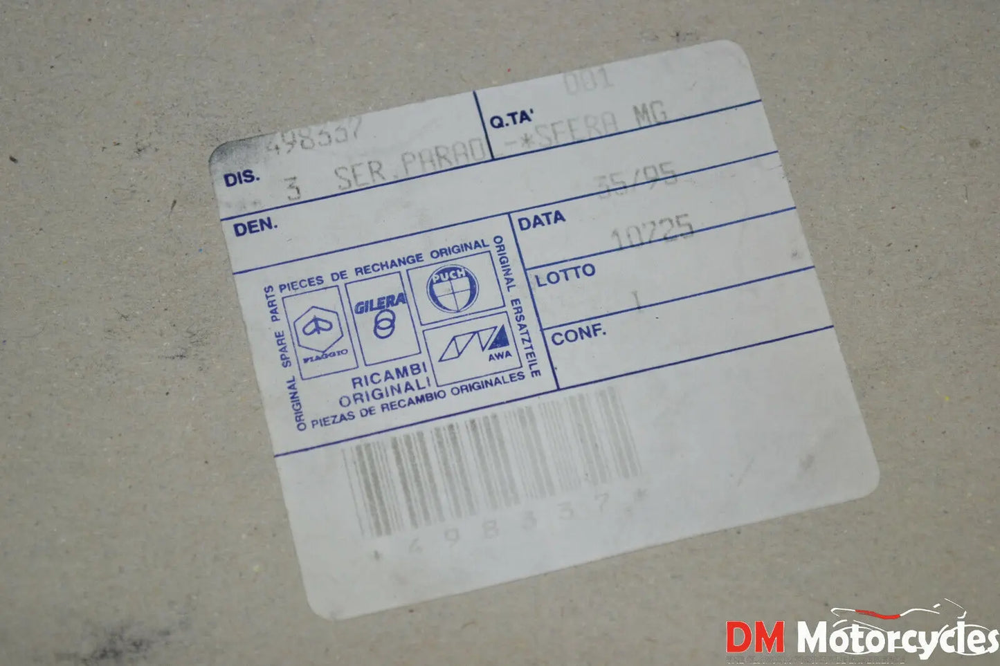 Piaggio genuine new vespa et2 lx lxv typhoon zip 50 2t oil gasket kit pn 498337