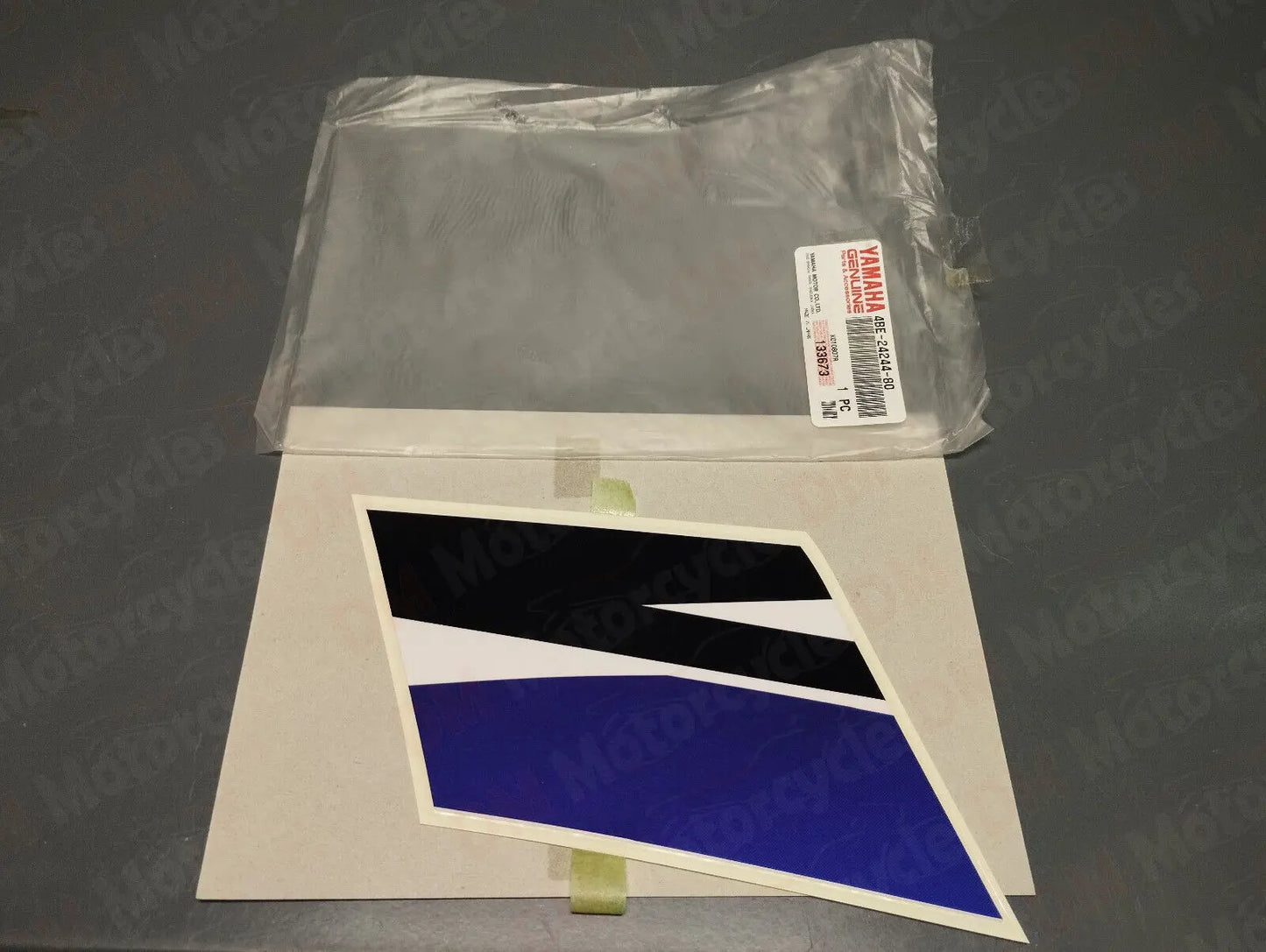 Yamaha genuine new xt 225 2002 fuel tank graphic 1 sticker decal pn 4be-24244-80