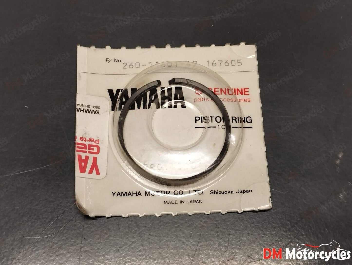 Yamaha genuine nos Fs50 ty50 dt50m rd50m 1.00 o/s piston ring pn 260-11601-42
