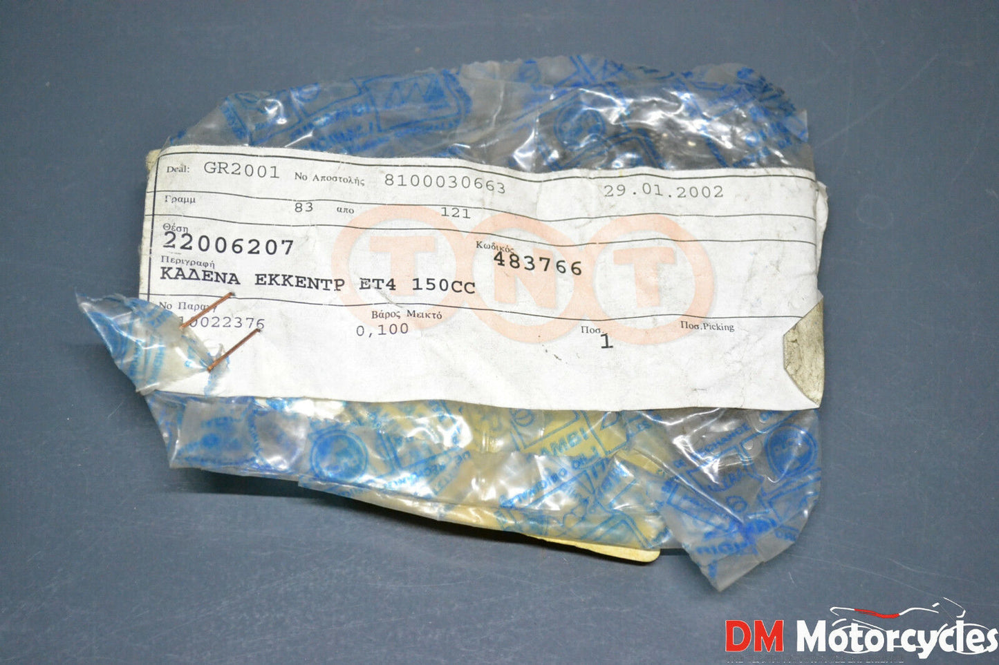 Piaggio genuine new vespa et4 150 timing cam chain pn 483766