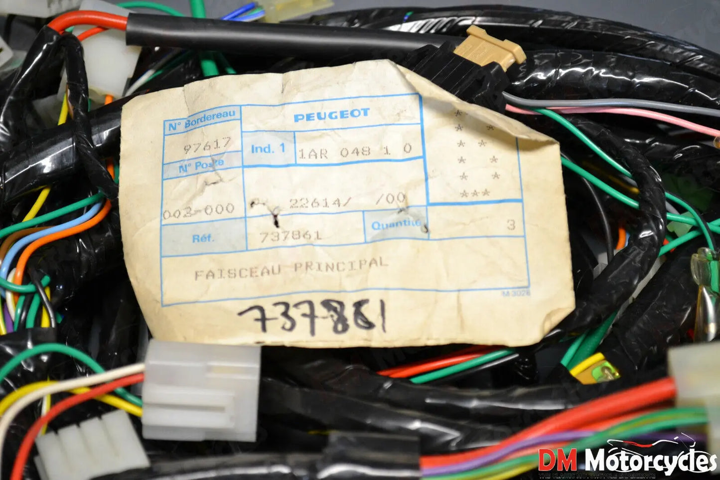 Peugeot genuine nos sv 100 l 100cc wiring loom harness pn 737861