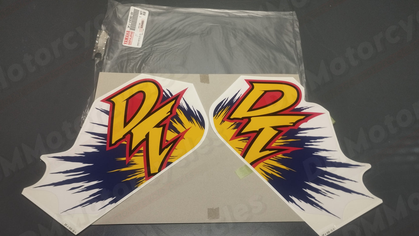 Yamaha genuine new dt175 1996 fuel tank graphic set decal pn 3fj-24240-00