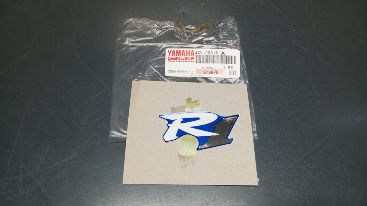 Yamaha genuine new yzf r1 2000 emblem decal pn 4xv-28315-30