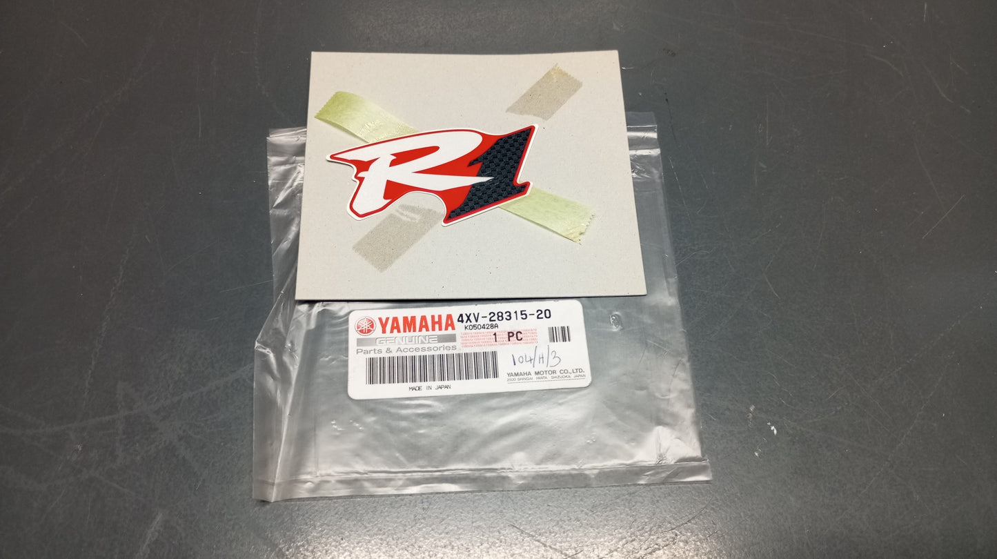 Yamaha genuine new yzf r1 1999 2000 emblem decal pn 4xv-28315-20