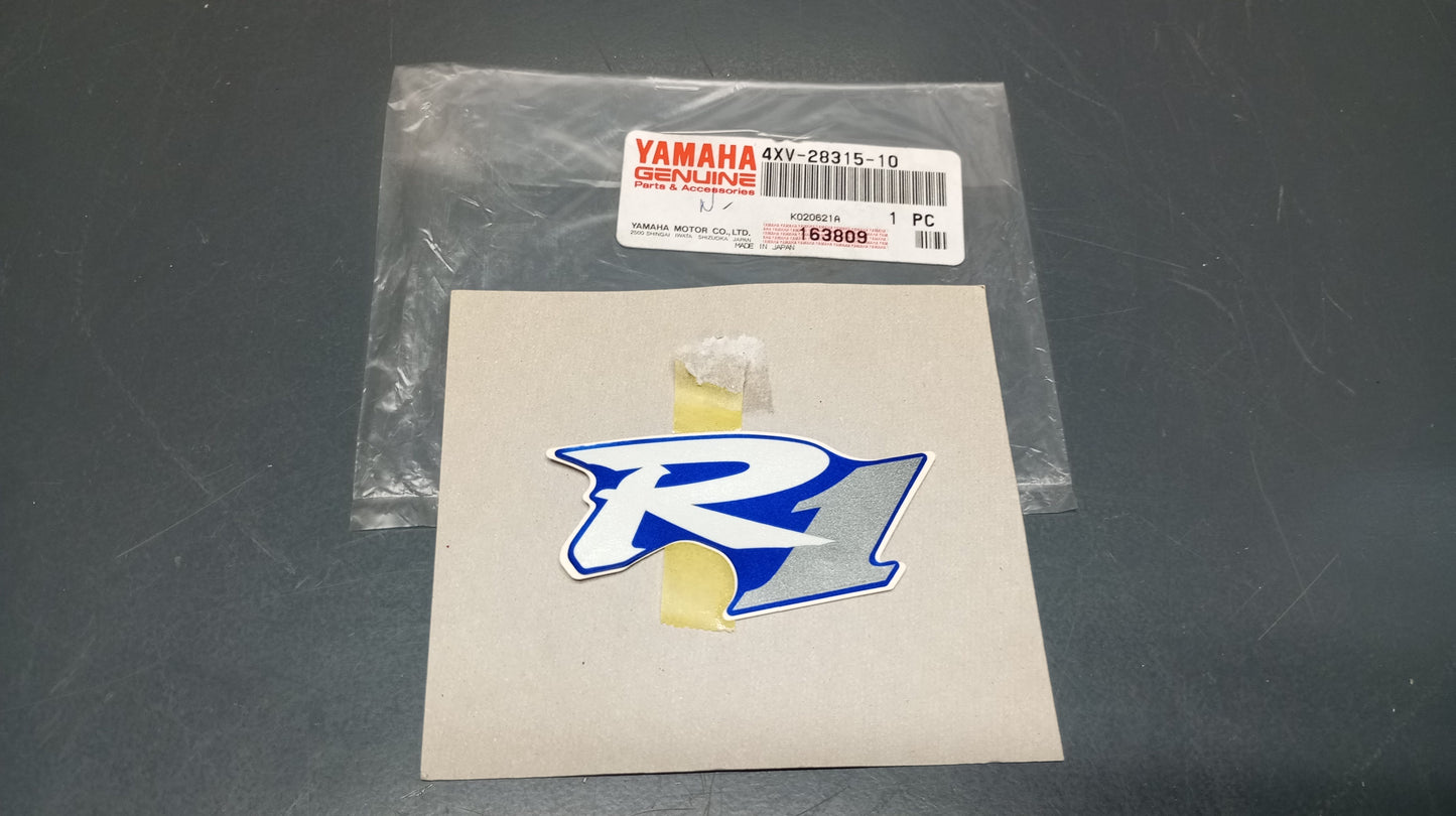 Yamaha genuine new yzf r1 1998 1999 emblem sticker decal pn 4xv-28315-10