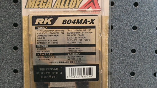 RK 804MA-X Mega Alloy X Sintered Front Brake Pads - Honda / Suzuki / Kawasaki / Yamaha