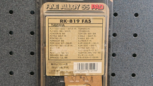 RK RK-819 FA5 Fine Alloy 55 Front Brake Pads for Yamaha
