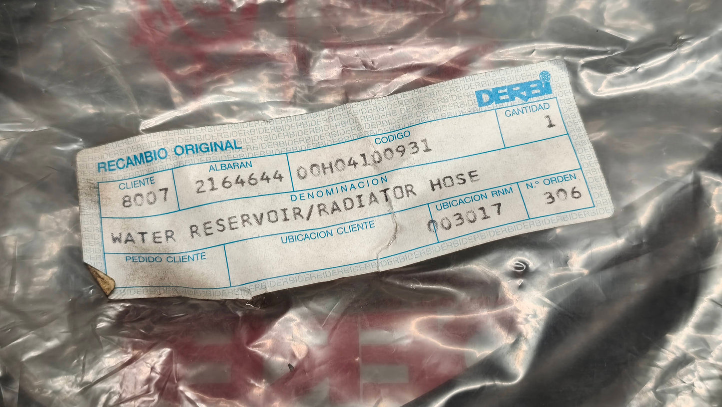 Derbi GPR 50 Water Reservoir to Radiator Hose 00H04100931