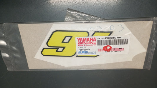 Yamaha genuine new yq50 aerox 2005 graphic 12 decal pn 3c6-f832k-00