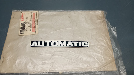 Yamaha genuine nos emblem 'automatic' pn 520-21787-00