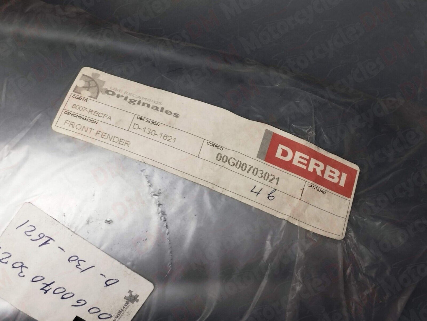 Derbi genuine new atlantis o2 50 2000 front fender pn 00g00703021
