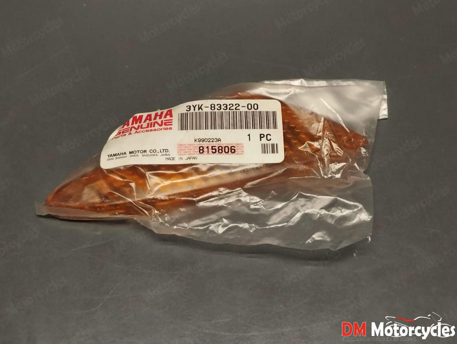Yamaha genuine new jog yg 50 front right turn signal lens pn 3yk-83322-00
