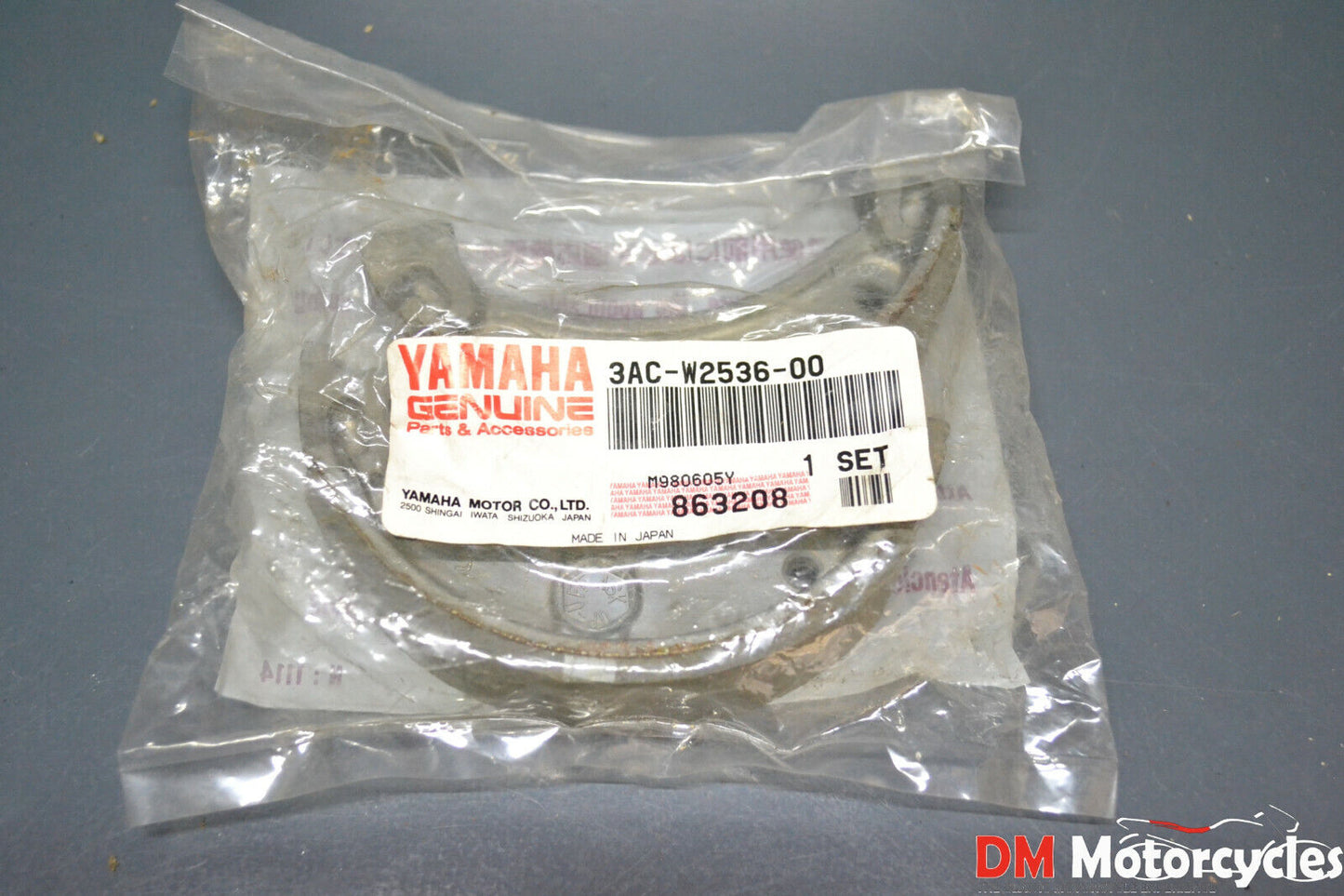 Yamaha genuine new yfm 80 ttr 125 brake shoes kit pn 3ac-w2536-00