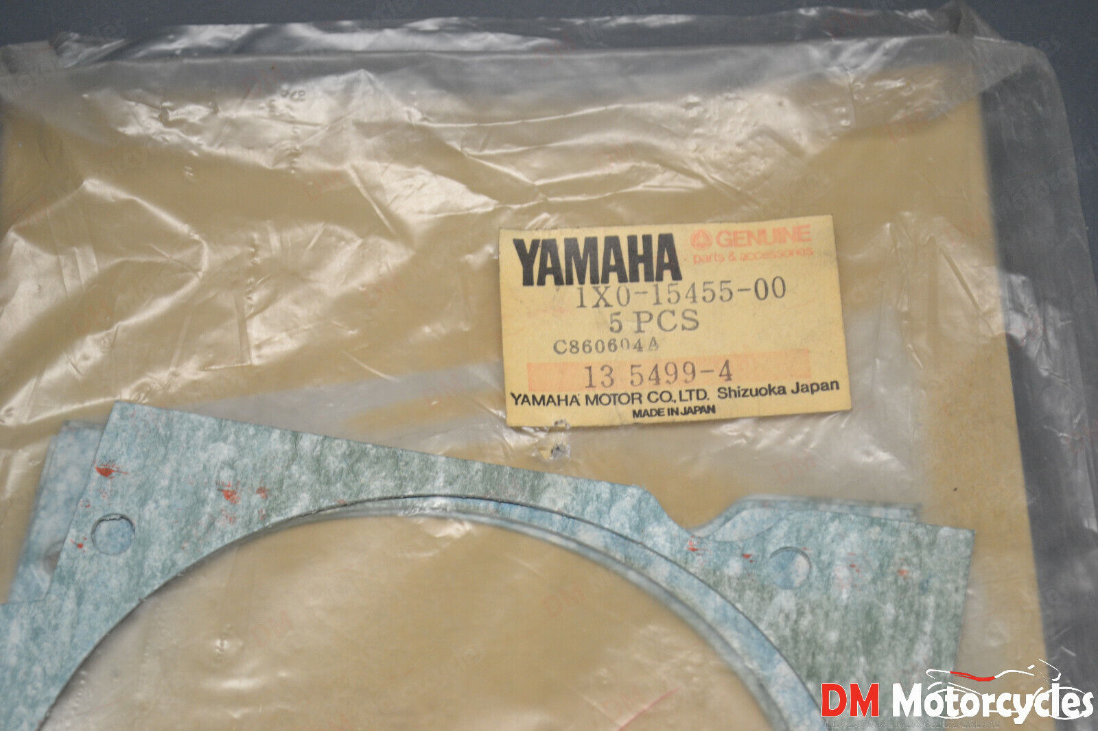 Yamaha genuine nos dt100 rt100 left crankcase cover gasket pn 1x0-15455-00