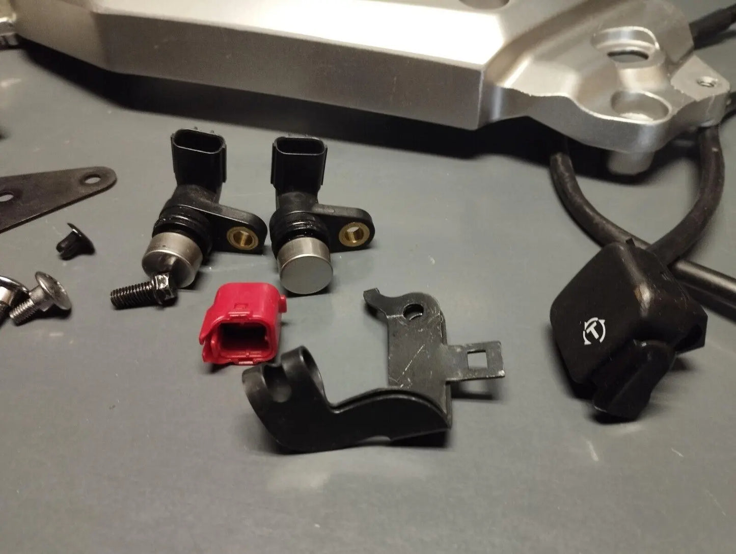 Honda genuine used X-ADV 750 18 parts lot windshield sensors foot bracket coves