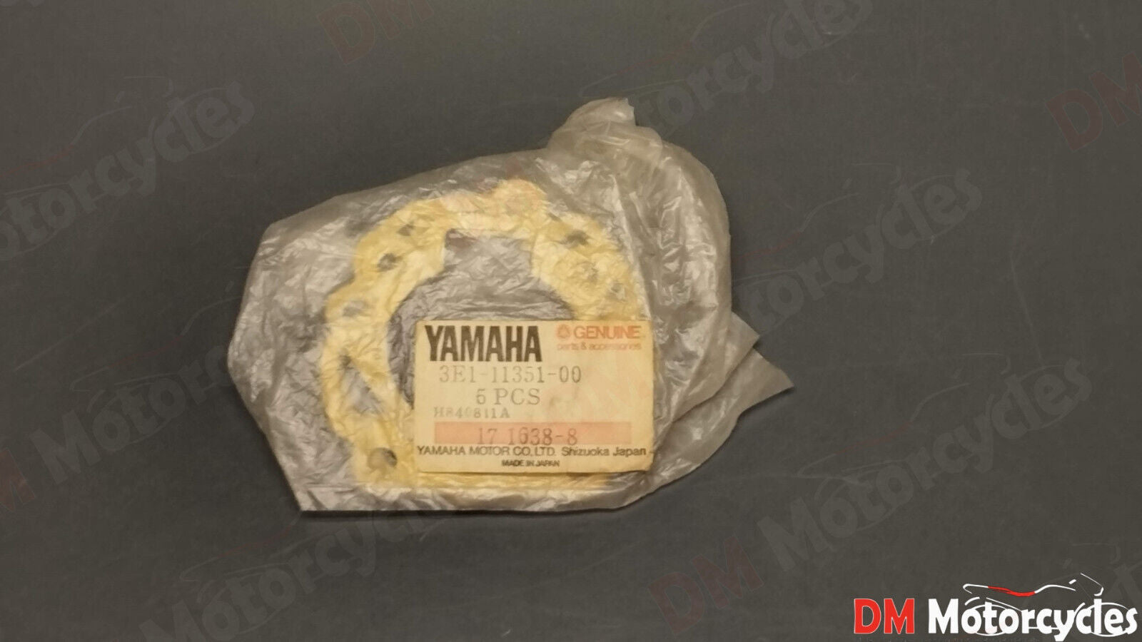 Yamaha genuine nos fs1 yj1 yj2 cylinder base gasket pn 3e1-11351-00