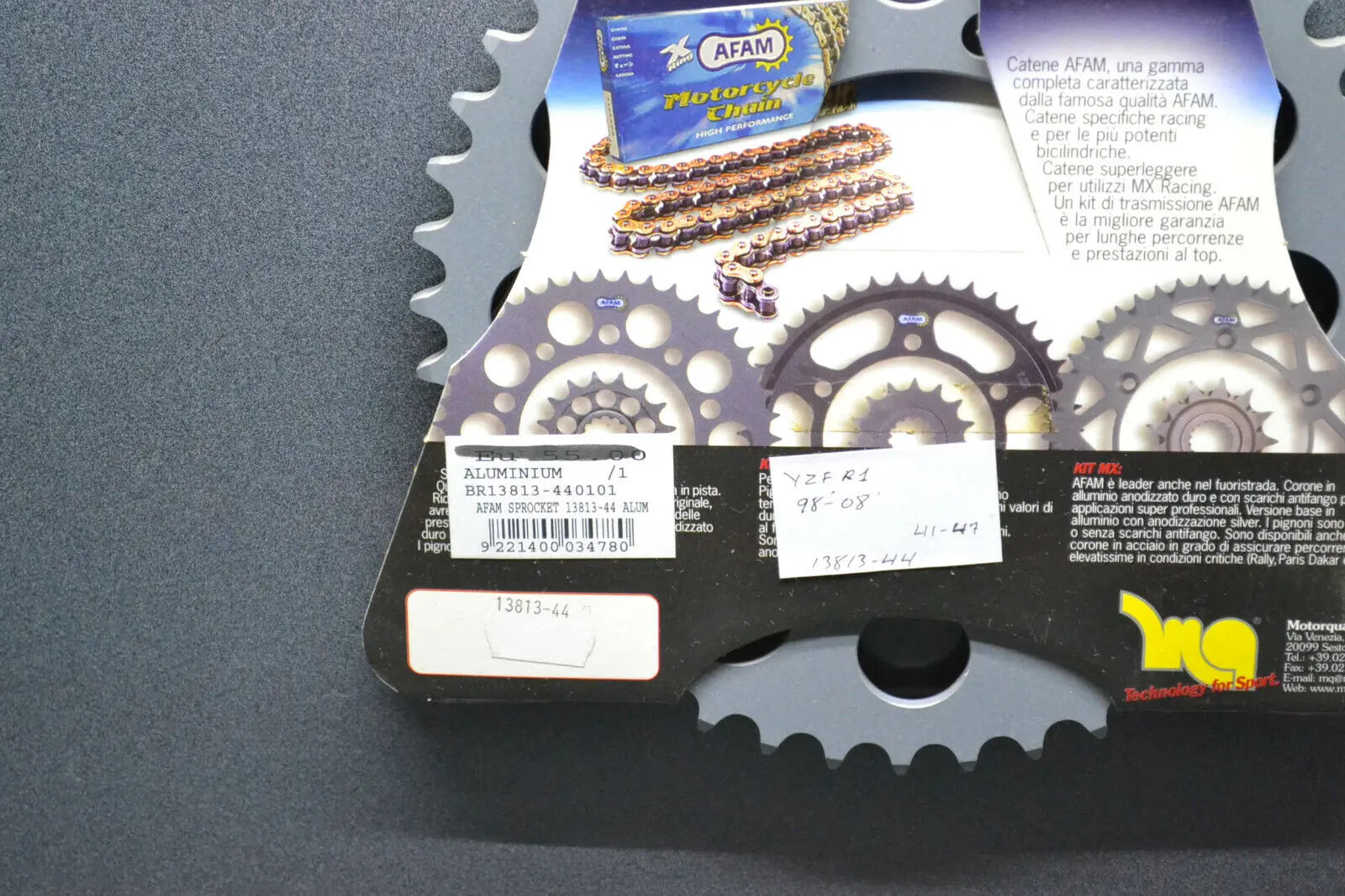 Afam new 44t 530 rear aluminum sprocket yamaha r1 suzuki gsxr 600 pn 13813-44