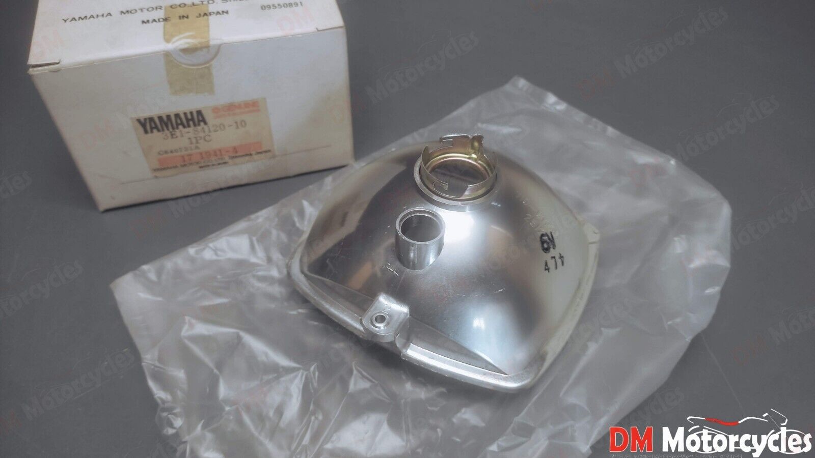 Yamaha genuine nos v50 v70 v80 mate headlight lens pn 3e1-84120-10