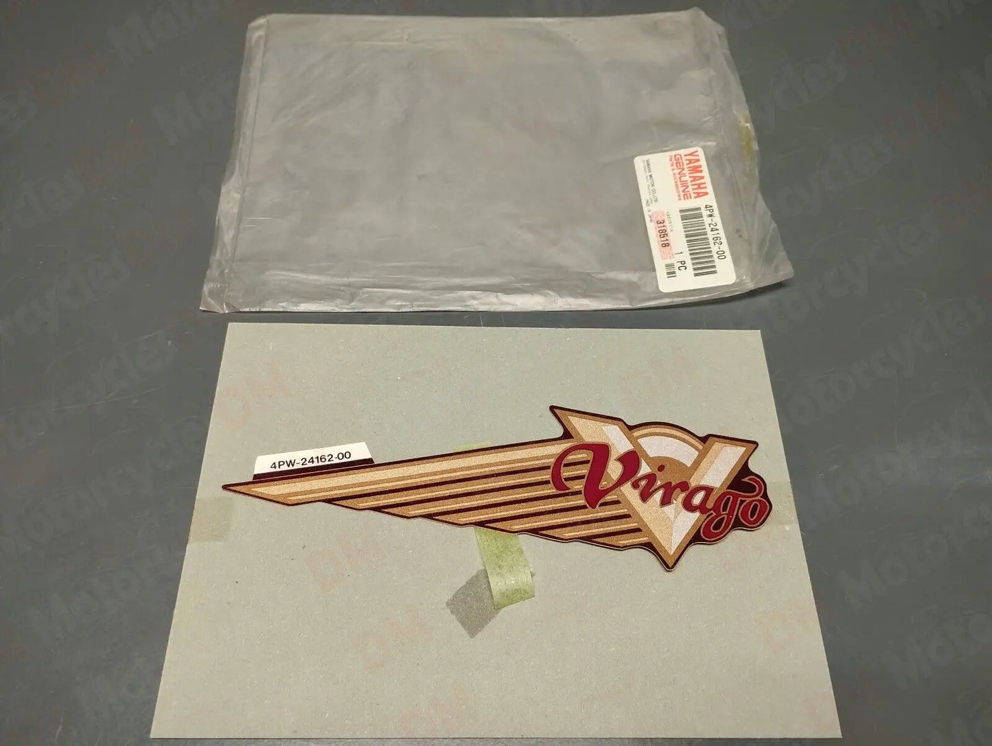 Yamaha oem new xv 750 1100 virago '95 96 fuel tank emblem 2 decal 4pw-24162-00