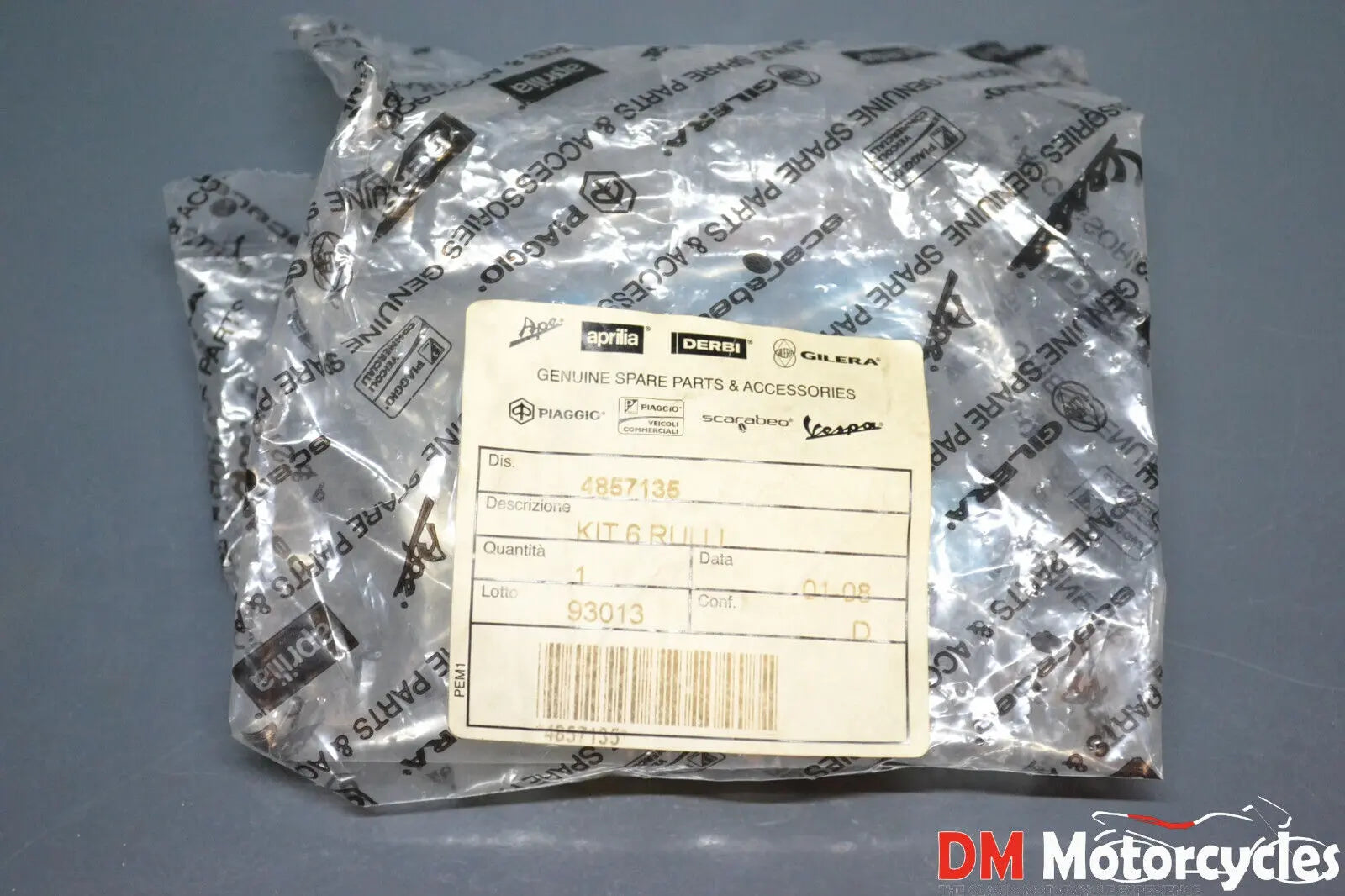Piaggio genuine vespa gt250 gilera runner vxr 200 10,7g 6 roller set pn 4857135