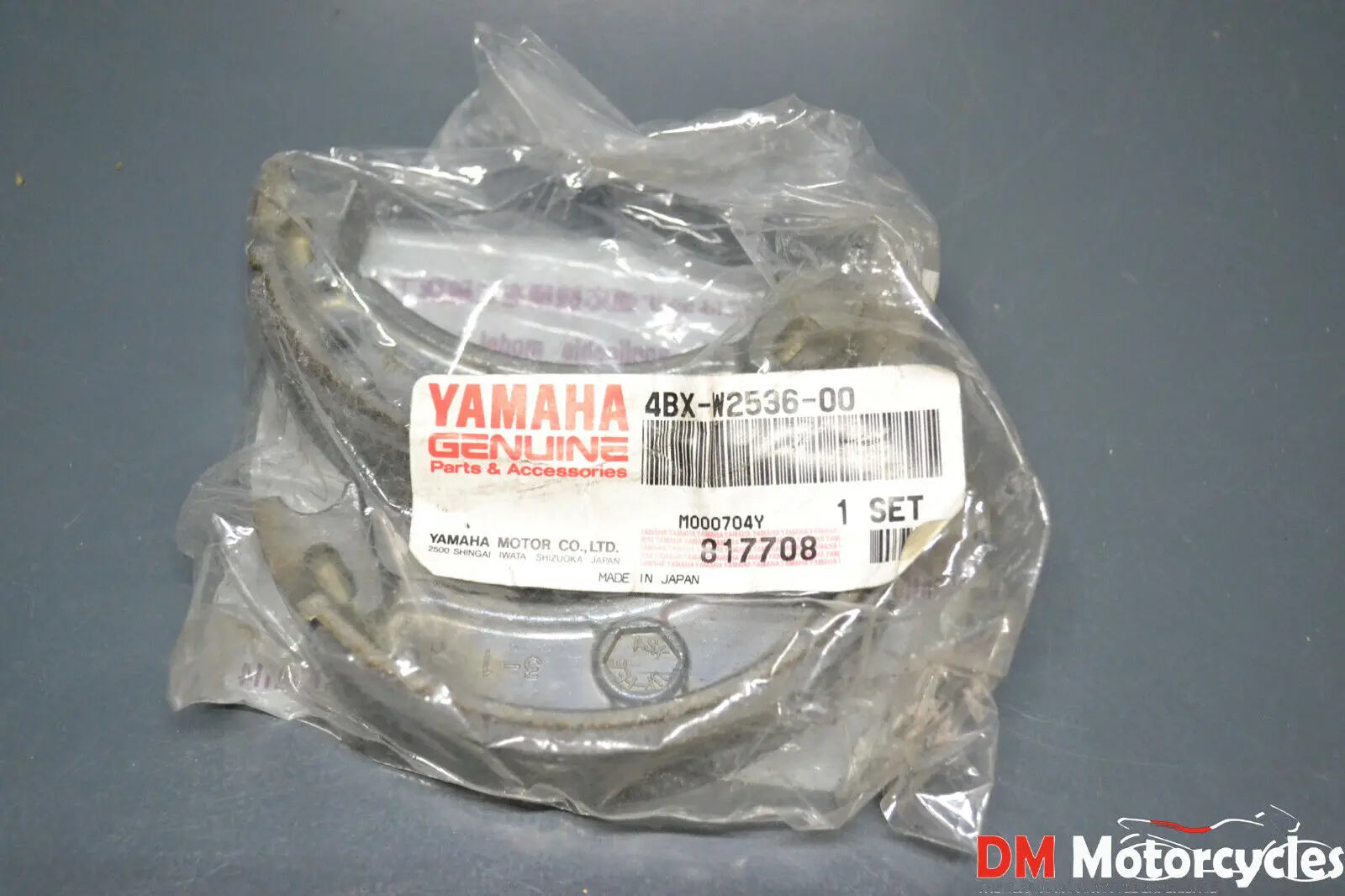 Yamaha genuine new cy50 cw50 rear brake shoes kit pn 4bx-w2536-00