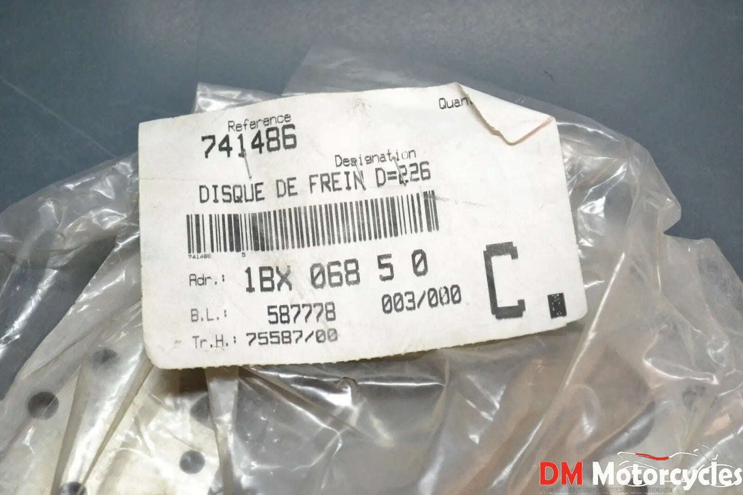 Peugeot genuine new looxor 50 100 front disc brake rotor pn 741486