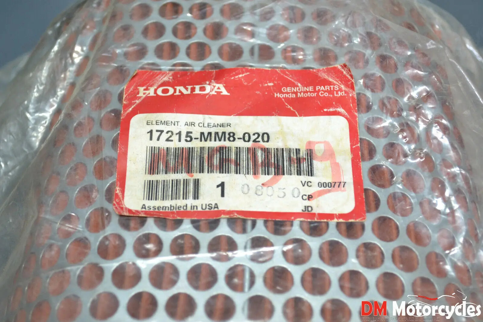 Honda genuine new vt1100 shadow air filter pn 17215-mm8-020