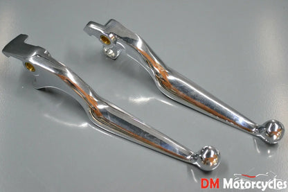 Aftermarket nos honda vt1000 vt 1000 chrome wide blade brake clutch lever set 