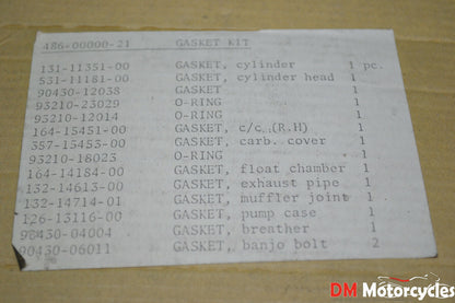 Yamaha genuine nos yl2 complete engine gasket kit pn 486-00000-21