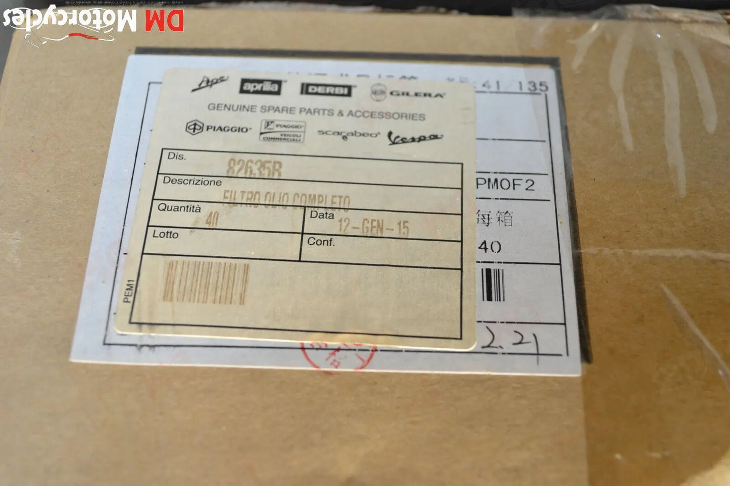 Piaggio genuine new Oil filter gilera dna runner vx 1 beverly liberty pn 82635r