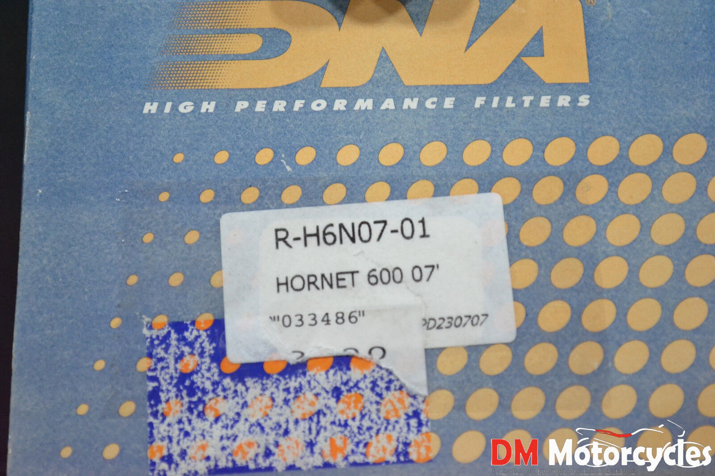 Genuine dna performance air filter honda hornet 600 07 - 13 pn r-h6n07-01