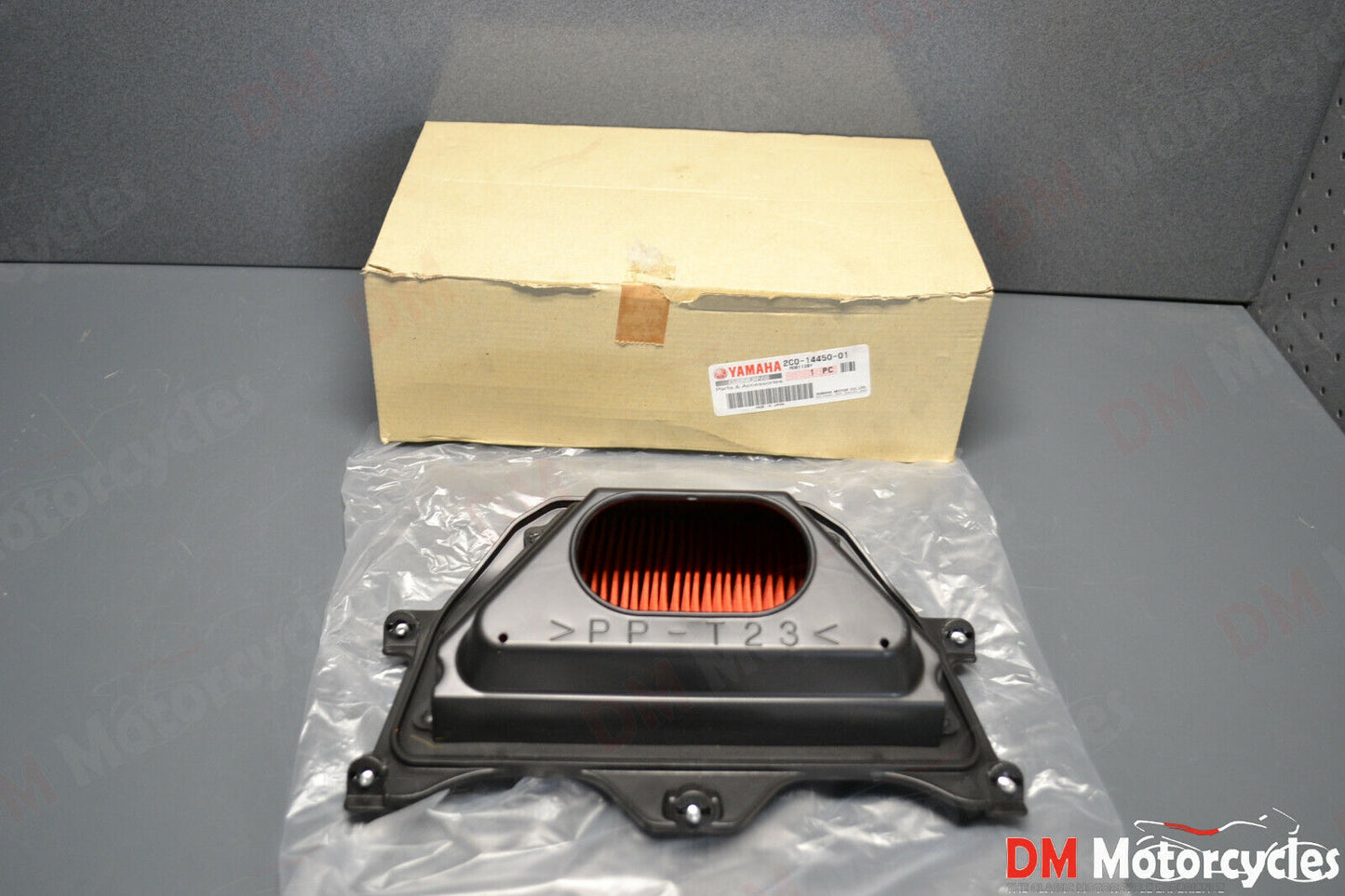 Yamaha genuine new yzf r6 2006 - 2007 air filter cleaner pn 2c0-14450-01