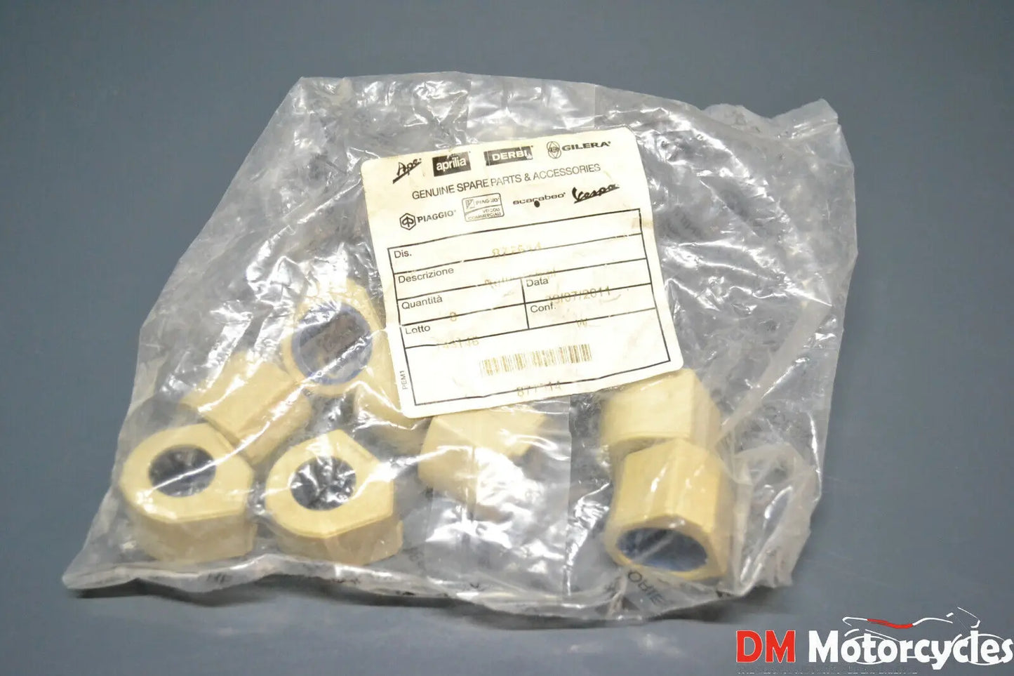 Piaggo genuine new gilera gp800 gp 800 variator roller kit pn 877514