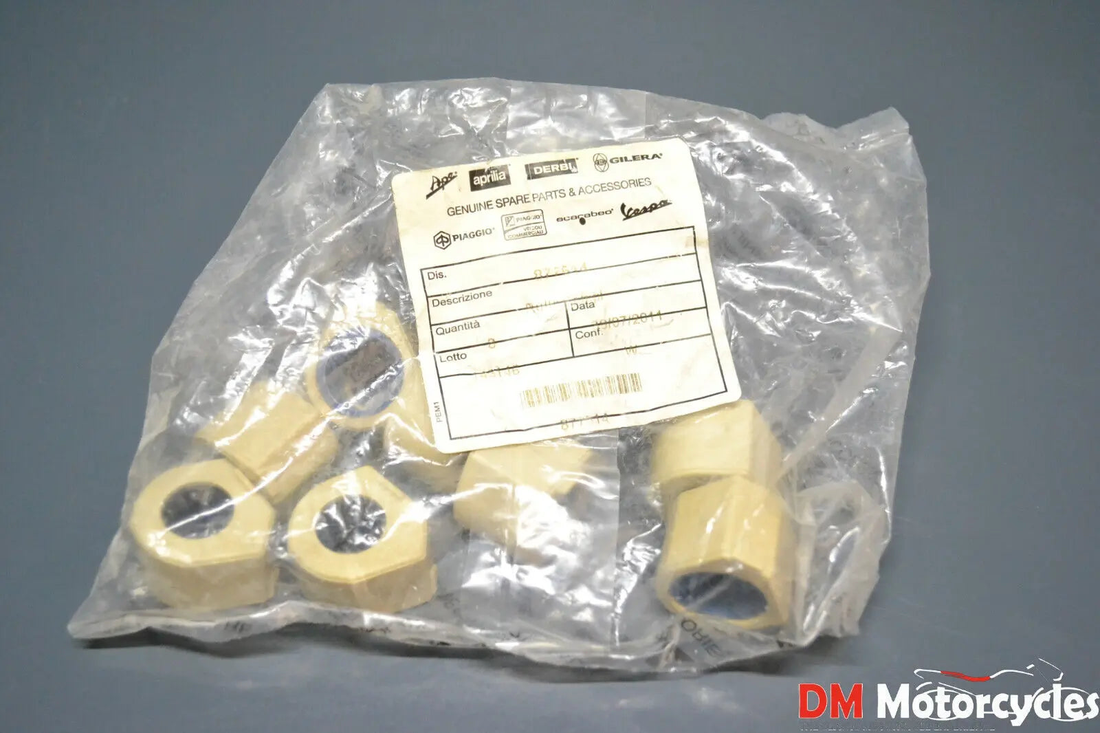 Piaggo genuine new gilera gp800 gp 800 variator roller kit pn 877514