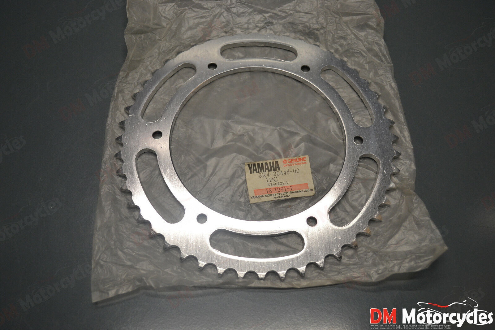 Yamaha genuine nos yz490 yz 490 motocross 48t aluminum sprocket pn 3r4-25448-00