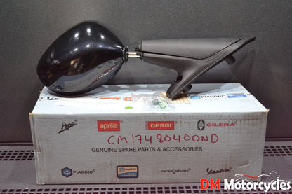 Piaggio genuine new x evo 125 250 400 rh mirror pn cm17480400nd
