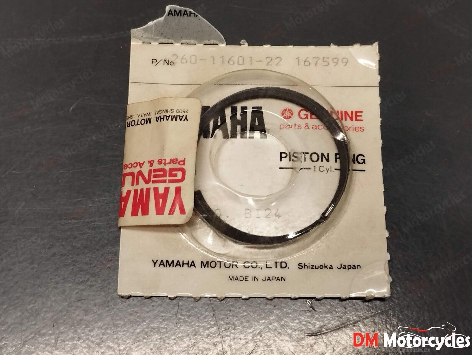 Yamaha genuine nos Fs50 ty50 dt50m rd50m 0.50 o/s piston ring pn 260-11601-22