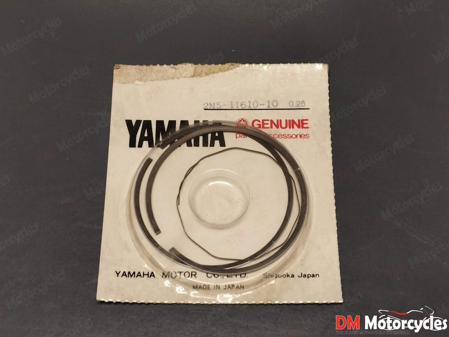 Yamaha genuine nos dt175 mx175 0.25 o/s piston ring pn 2n5-11610-10
