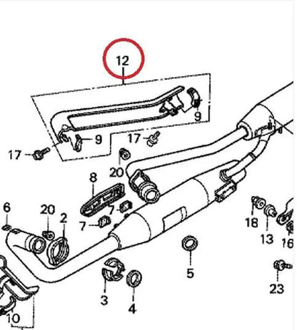 Honda genuine new Shadow VLX 1997 Rear Exhaust 18418-mr1-003