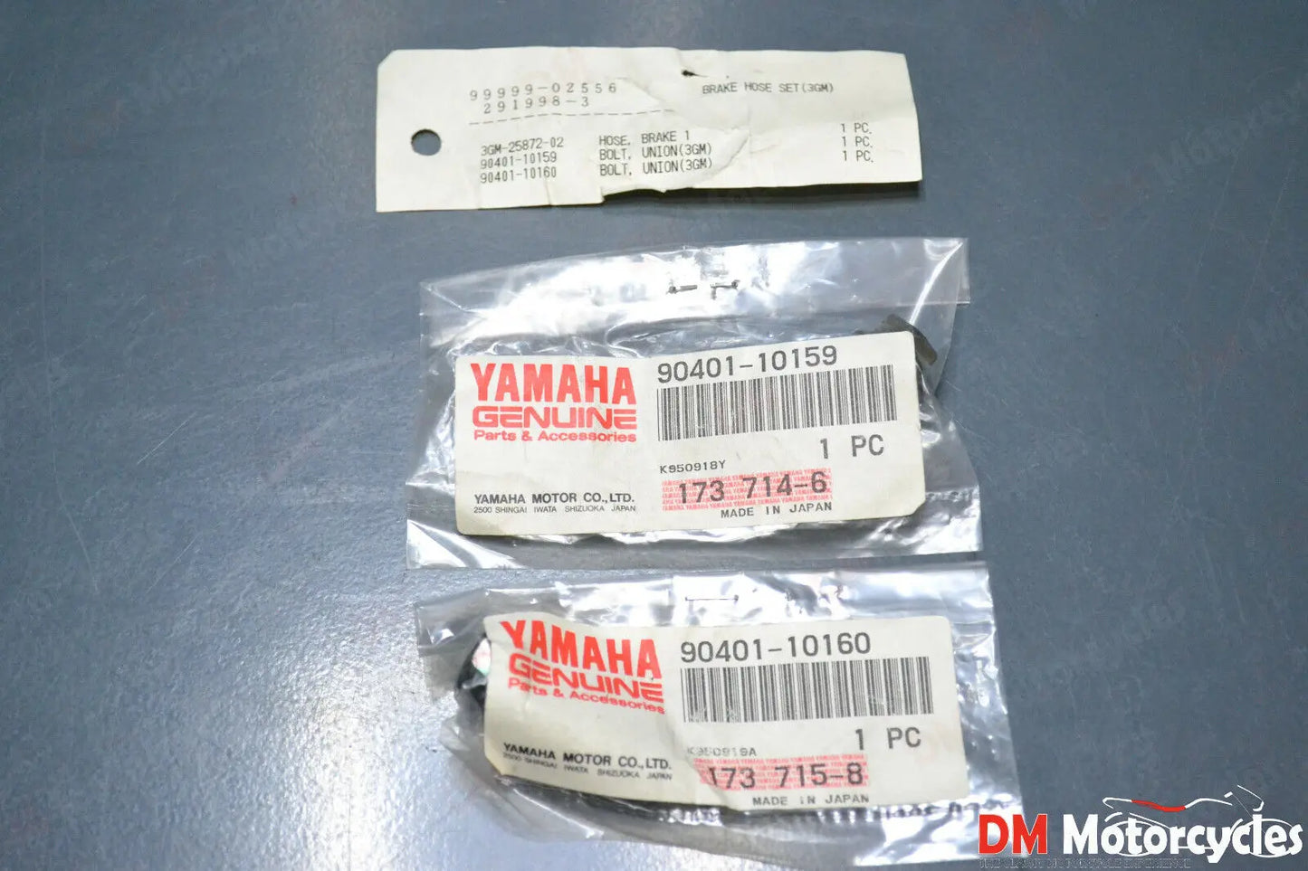 Yamaha genuine new dt 125 1999 brake hose 1 kit pn 3gm-25872-02
