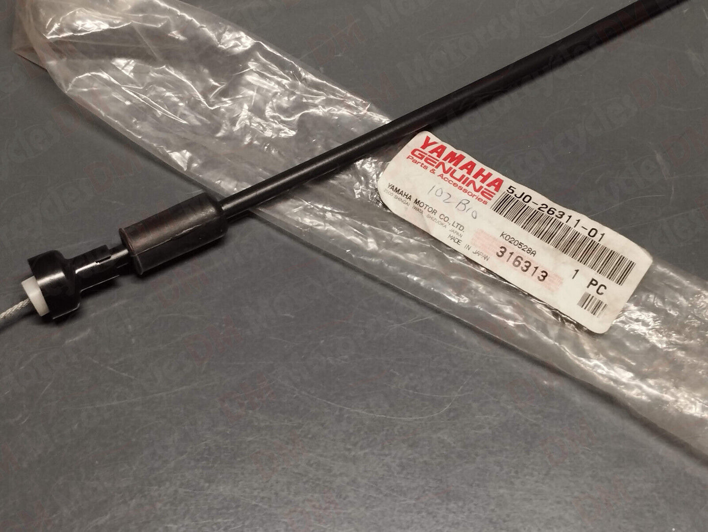 Yamaha genuine new dt 50 1983-89 throttle cable 1 pn 5j0-26311-01