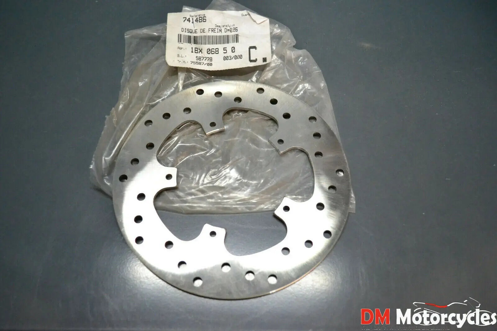 Peugeot genuine new looxor 50 100 front disc brake rotor pn 741486