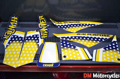 Derbi genuine new hunter 1997 decal kit set pn 00g05119651